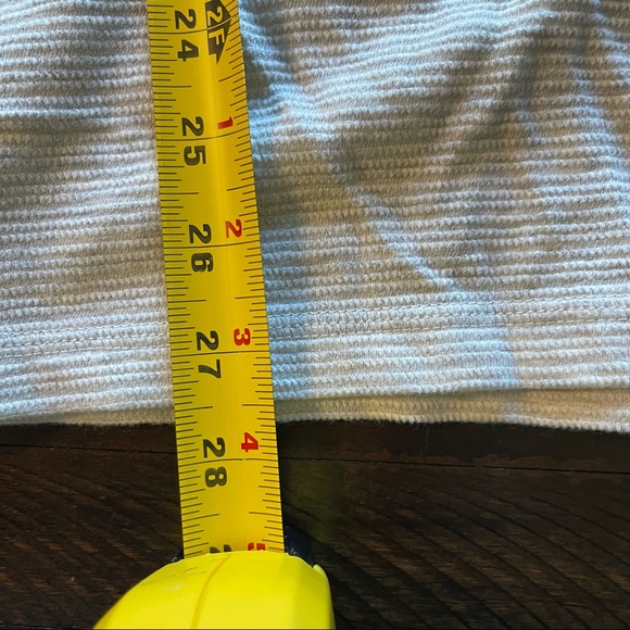 Copper & Oak Sz Small Short Sleeve White / Pale Tan Textured Henley - Picture 7 of 7